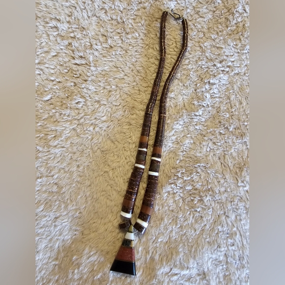 Vintage SouthWestern Gem Stone Necklace. 80's Native American - Picture 6 of 7